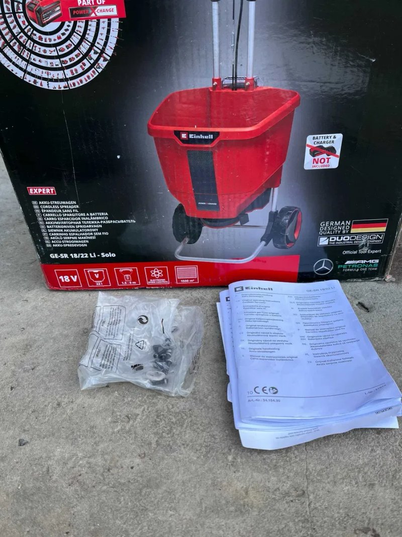 Розкидач/сіялка акумуляторний Einhell GE-SR 18/22 Li-Solo PR1 — фото 2