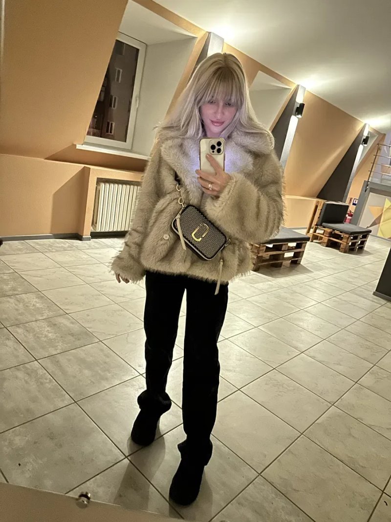 Розкішна шуба в шоколадному кольорі еко шуба в топ якості Zara — фото 8