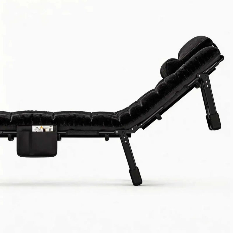 Розкладне ліжко шезлонг WCG FB-S26-PVB + матрац та подушка — фото 3