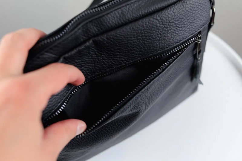 РОЗПРОДАЖ чоловіча сумка мужская сумка барсетка мессенджер через плечо с кожи классика натуральна шкіра шкіряна сумка — фото 8