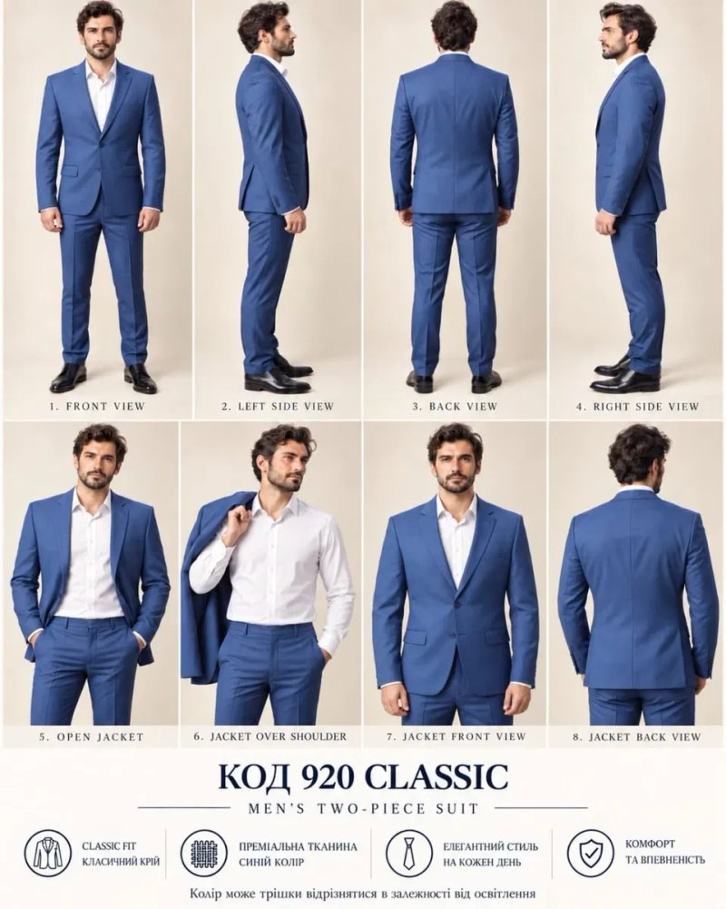 РОЗПРОДАЖ чоловічих класичних костюмів Classic,  Slim. Двійка, трійка, жакети .Туреччина Узбекистан великий вибір розмірів — фото 5
