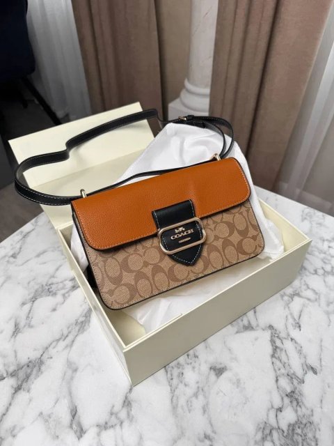 РОЗПРОДАЖ‼️Coach Morgan Shoulder Bag Signature Canvas / женская кожаная сумочка / сумка коуч