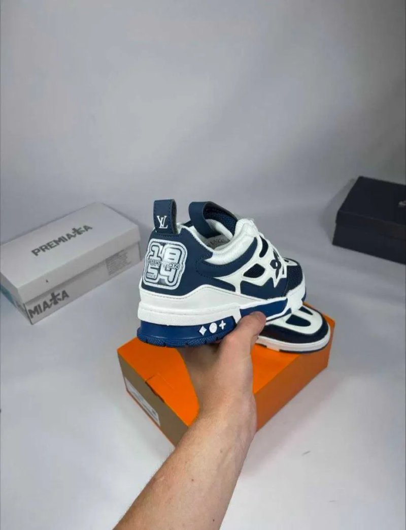 [РОЗПРОДАЖ] Кросівки Louis Vuitton Skate луи витон скейт сині — фото 3