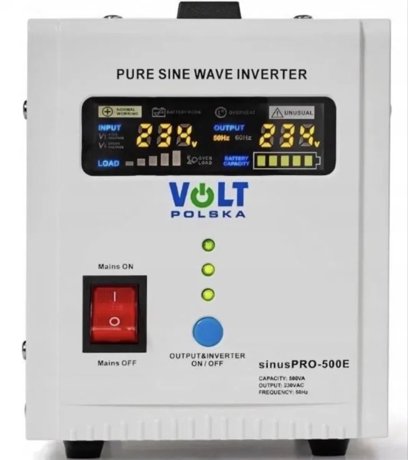 Розпродаж складу‼️Джерело безперебійного живлення Volt Polska sinusPRO 500 E 12V, безперебійник, дбж — фото 2