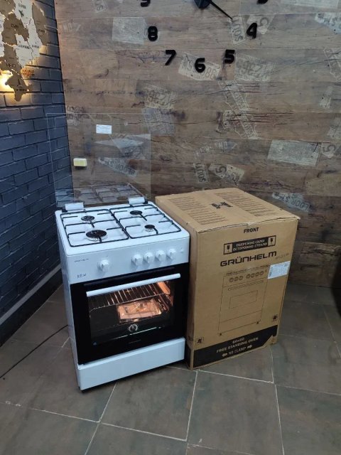 Розпродаж товару! Газова плита Grunhelm G4FG6612W-0 на 60 см. Туреччина