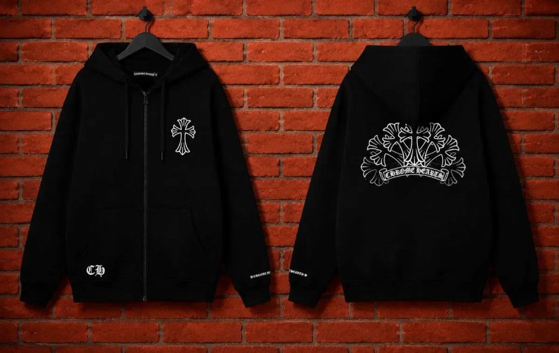 ‼️РОЗПРОДАЖ‼️ Зіп-худ Chrome Hearts, зипка хром хартс/ зіппер/ зіпка /кофта — фото 8