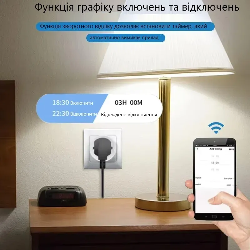 Розумна розетка 20А. Wi-Fi розетка 20 A. Лічильник спожитої електрики — фото 3