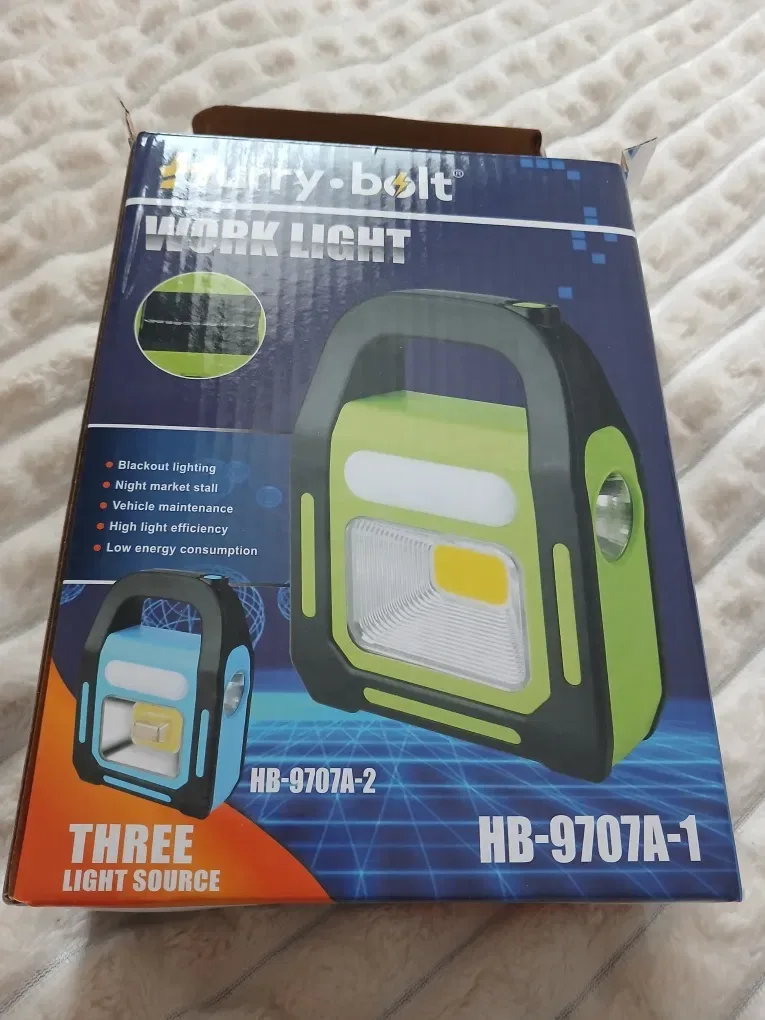 Ручний світлодіодний акумуляторний ліхтар Hurry bolt HB 9707 LED із сонячною батареєю — фото 4