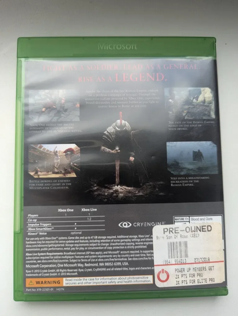 Ryse Son of Rome ігри игры диски на Xbox one series x s — фото 2