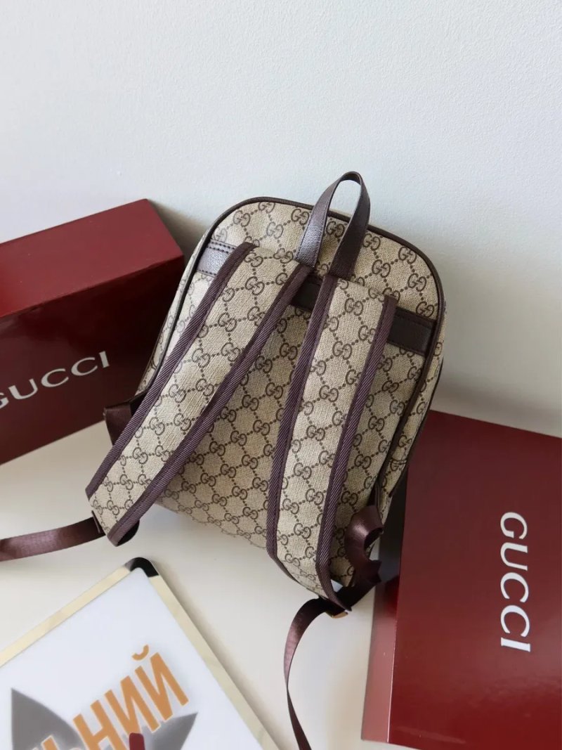 Рюкзачок жіночий Gucci шкіряний натуральна шкіра рюкзак женский гуччи GG сумка купить — фото 4