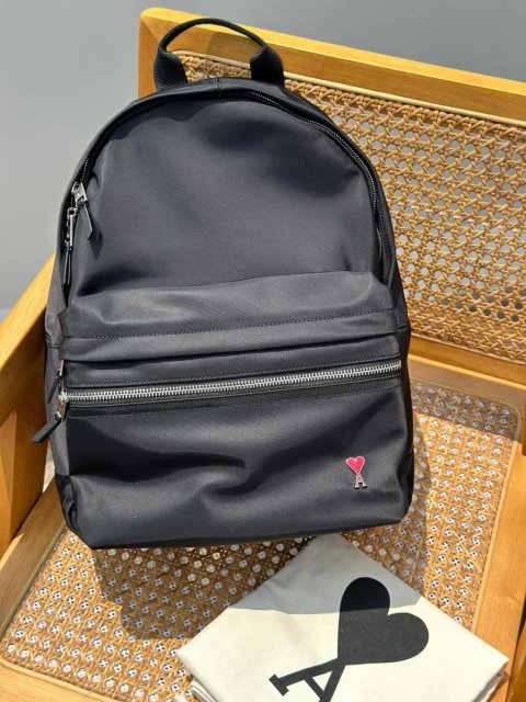 Рюкзак AMI Paris Black l Ami l Ami Paris l Рюкзак l Школьный Рюкзак l Рюкзак Для Школы