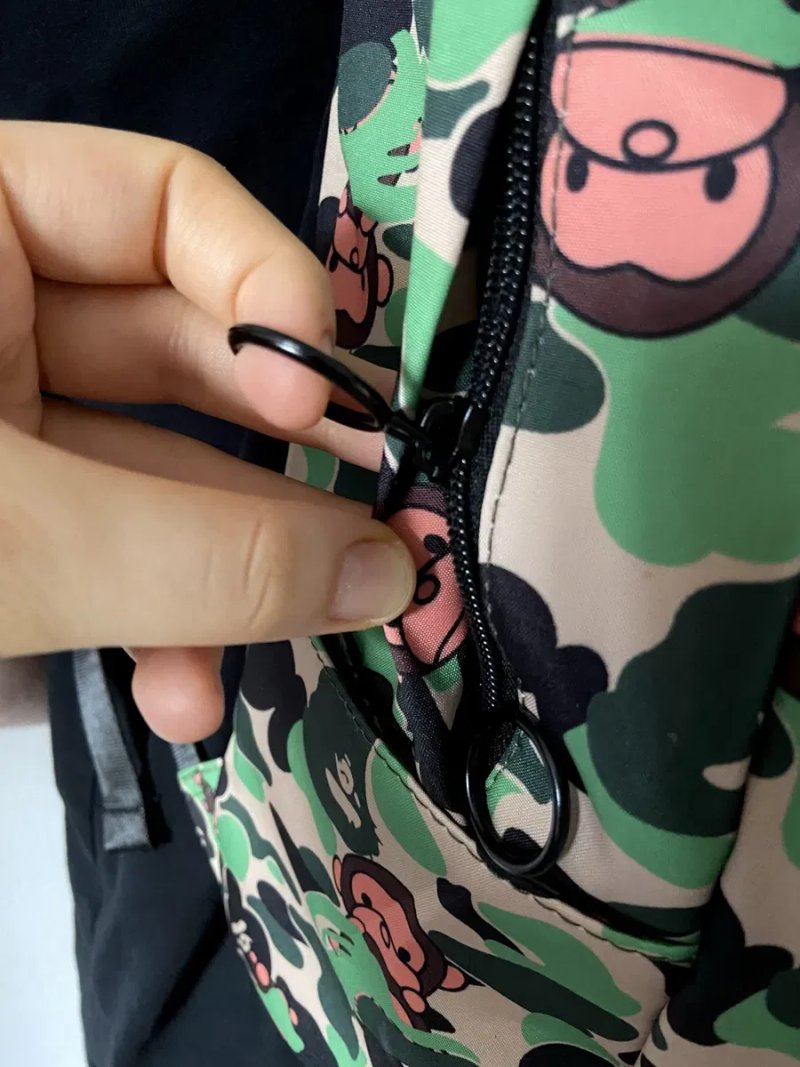 Рюкзак Bape Milo бейп Сумка  портфель AAPE для школи в подарунок Стікери Bape та брелок — фото 3