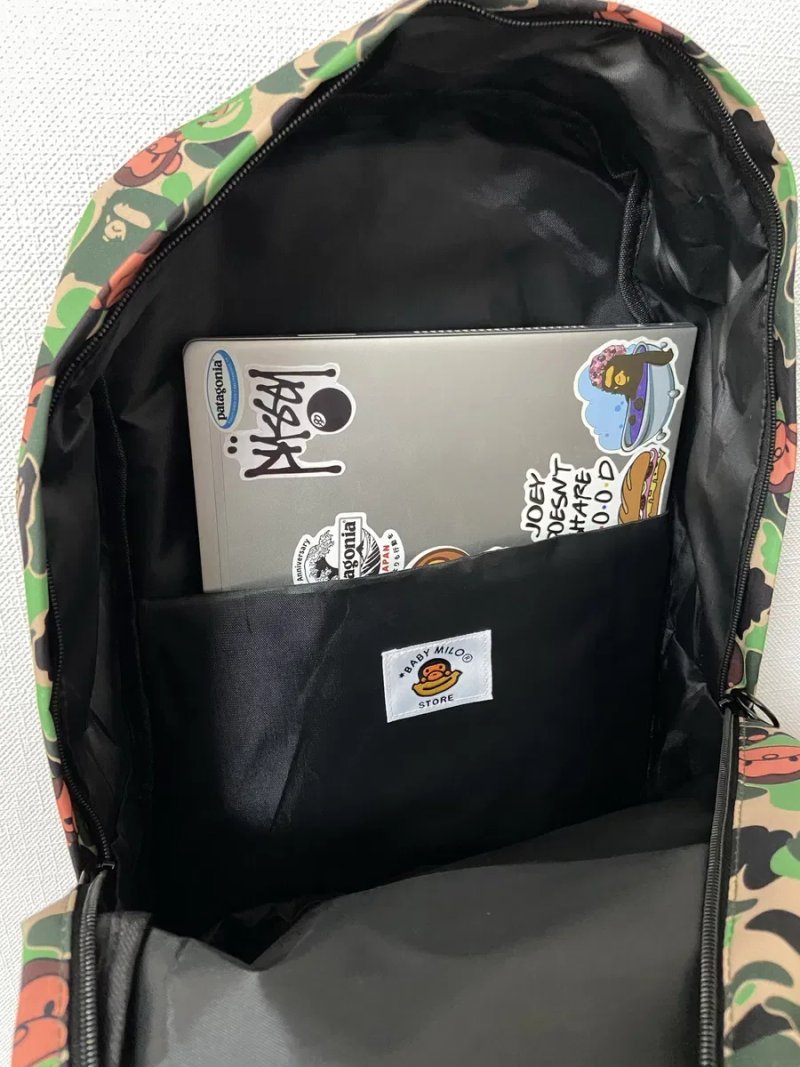 Рюкзак Bape Milo бейп Сумка  портфель AAPE для школи в подарунок Стікери Bape та брелок — фото 6