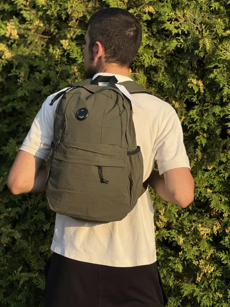 Рюкзак C.P. Company мужской черный портфель Сп Компани школьный сумка Cp Company хаки | Рюкзак Сипи Компани чоловічий Нейлоновий C.P. Чорний — фото 8