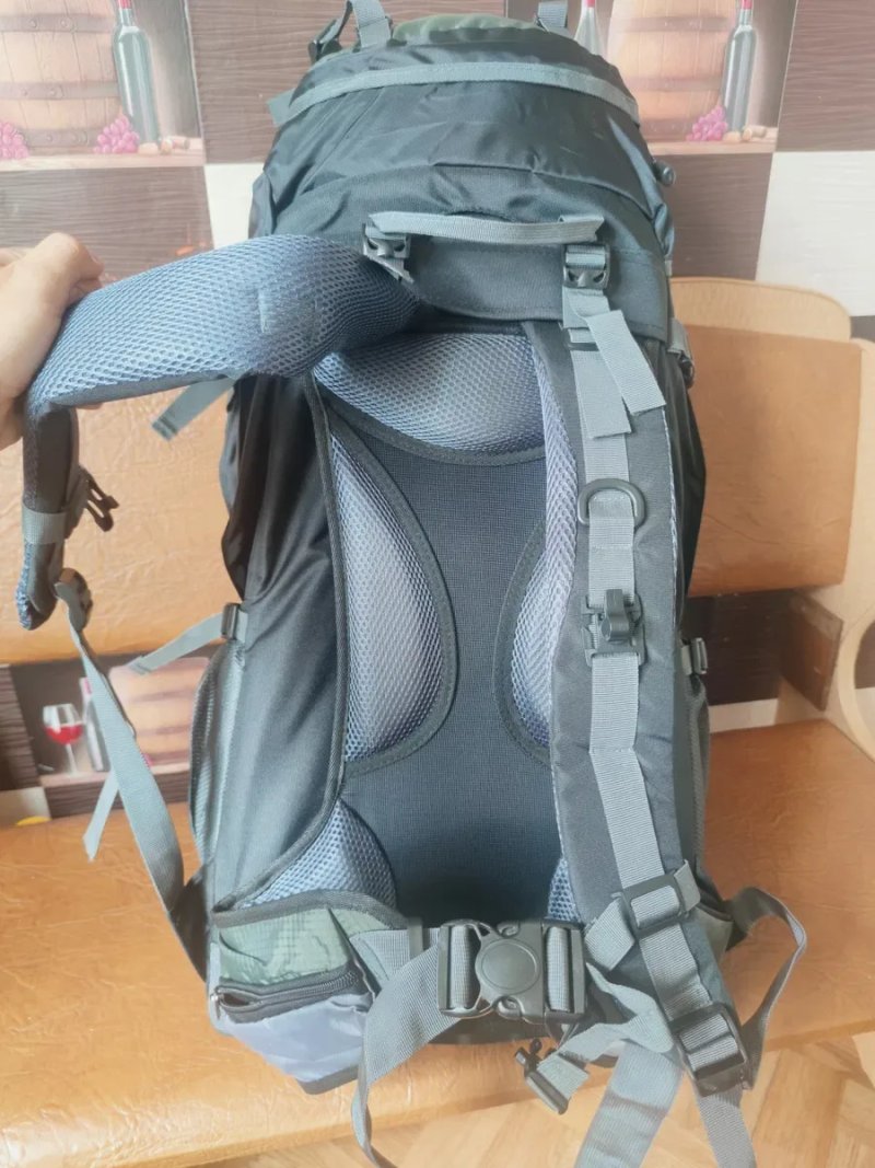 Рюкзак туристический походный The North Face 60 литров каркасный — фото 6