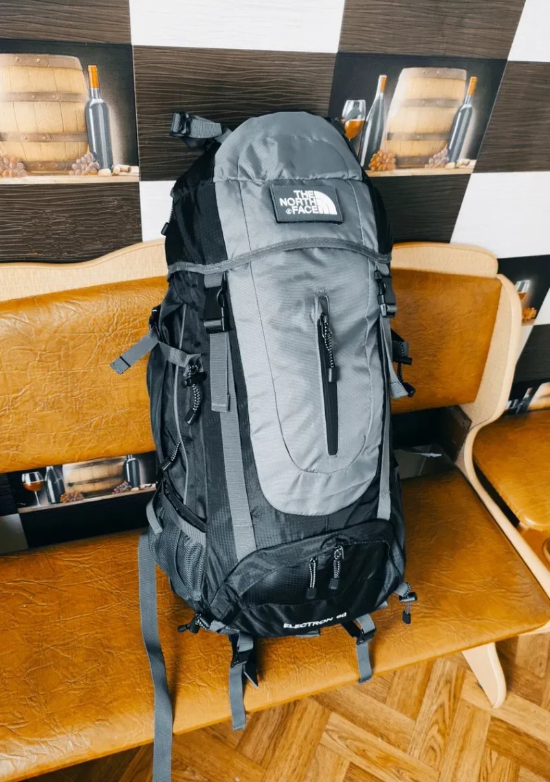 Рюкзак туристический походный The North Face 60 литров каркасный — фото 7