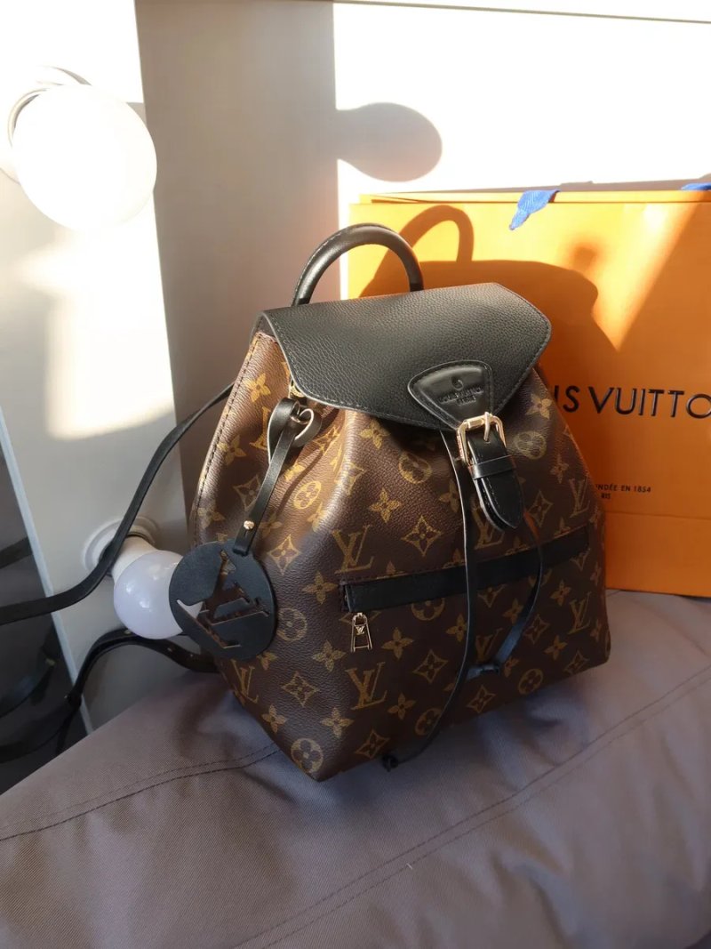 Рюкзак жіночий коричневий монограм Louis Vuitton луі вітон сумка жіноч — фото 5