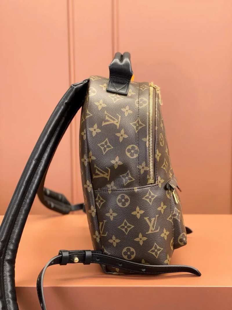 Рюкзак жіночий коричневий шкіряний натуральна шкіра Louis Vuitton Palm Springs medium size луи витон рюкзачок канва монограм женский натуральная кожа — фото 8