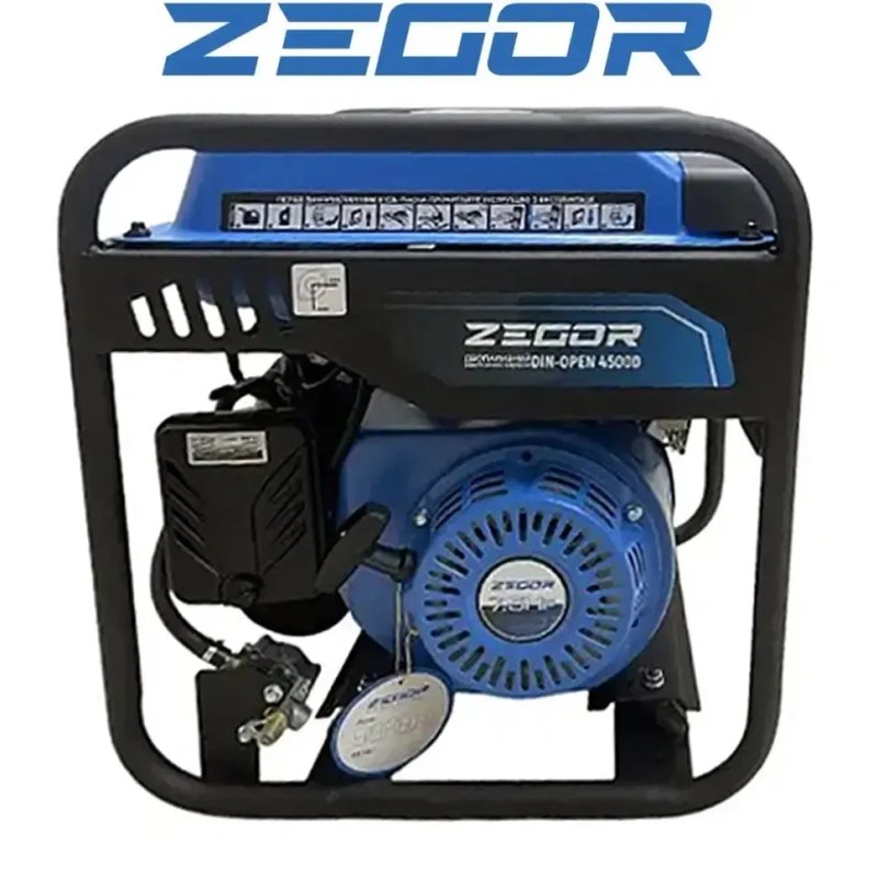 С Газом с завода ! 4500D Лучшая цена!  Генератор бензиновый инверторный Zegor DIN-OPEN4500D 4,0-4,5 кВт, ручной стартер (бензин, газ) — фото 4