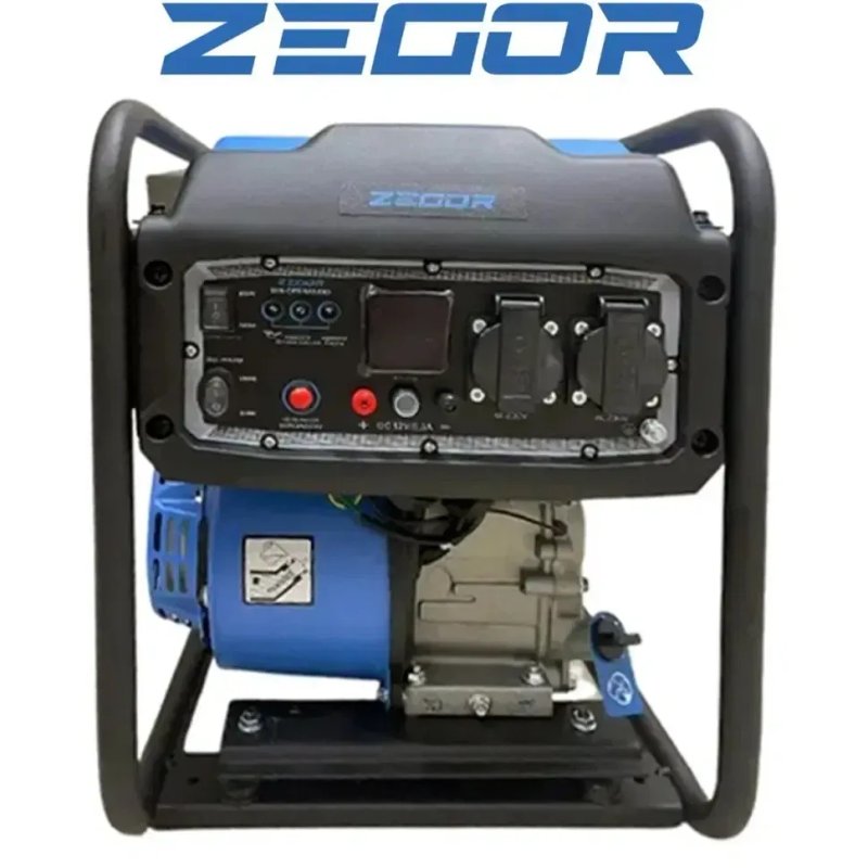 С Газом с завода ! 4500D Лучшая цена!  Генератор бензиновый инверторный Zegor DIN-OPEN4500D 4,0-4,5 кВт, ручной стартер (бензин, газ) — фото 6