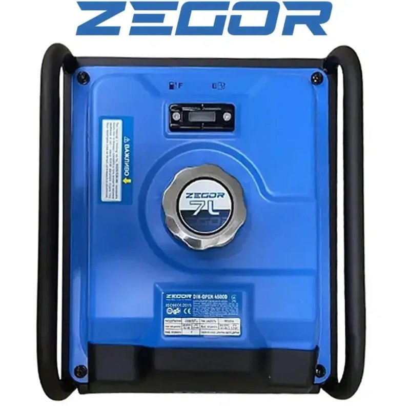 С Газом с завода ! 4500D Лучшая цена!  Генератор бензиновый инверторный Zegor DIN-OPEN4500D 4,0-4,5 кВт, ручной стартер (бензин, газ) — фото 7