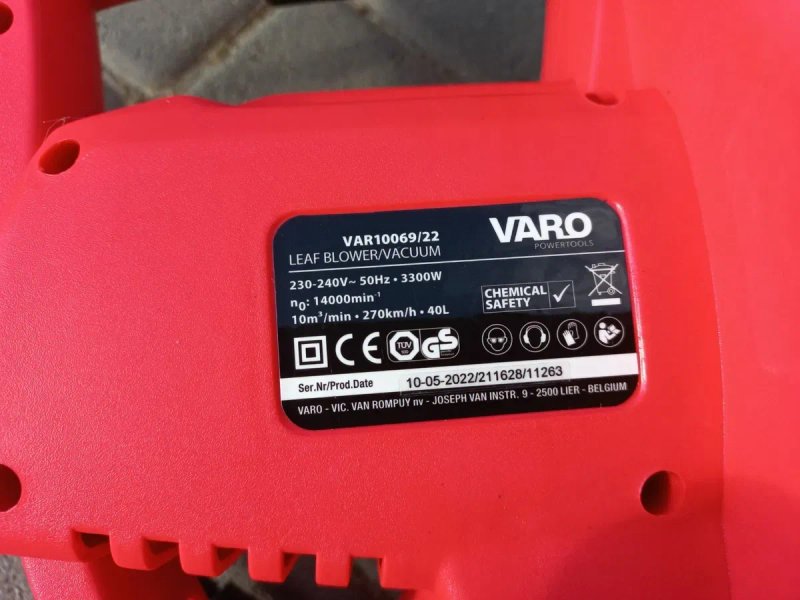 Садовий пилосос дуйка Varo 3.3kw Бельгія — фото 3