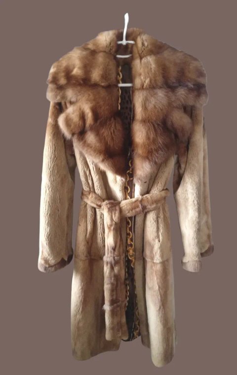 Saga furs. Ог 104см. Норковая шуба с соболем.