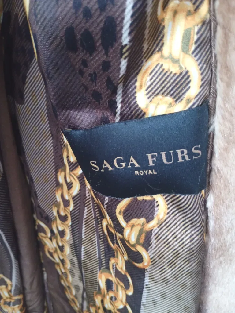 Saga furs. Ог 104см. Норковая шуба с соболем. — фото 5