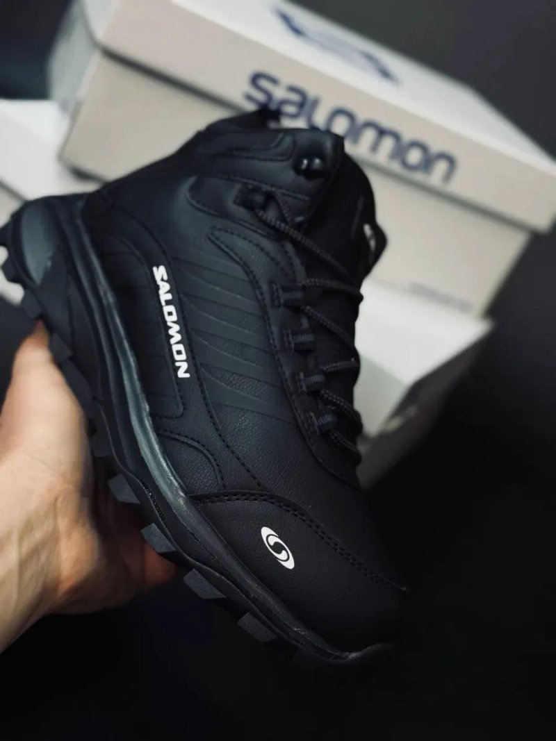 Salomon Кожаные ботинки зимние Термо Водонепроницаемые термо ботинки Puma / Саломон чоловічі ботінки з gore-tex -31 — фото 5
