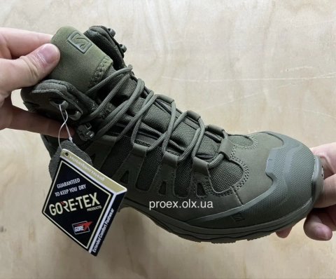 Salomon Quest 4D GTX Olive Gore-Tex | Тактичні берці | Військові черевики ЗСУ | Тактические ботинки Salomon