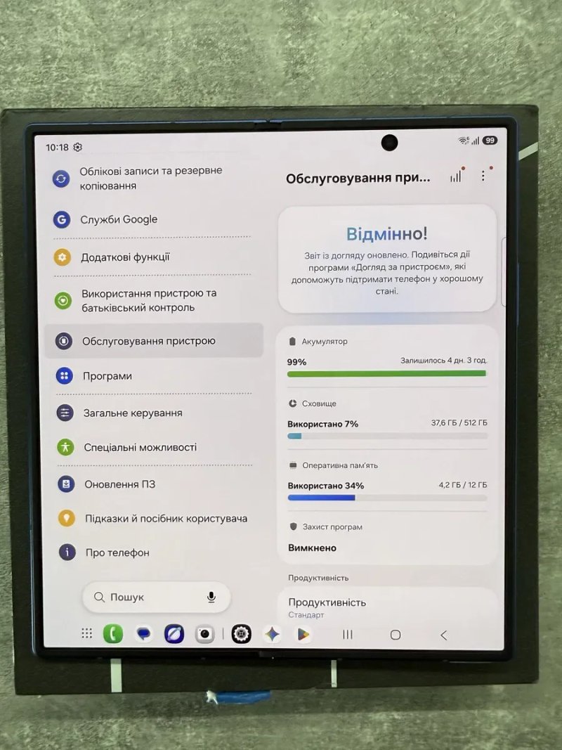 Samsung galaxy fold 7 sm-f966d/ds 12/512gb офіційний як новий — фото 6