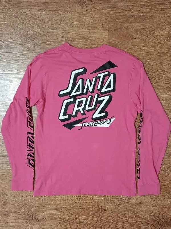 Santa Cruz Skateboards Longsleeve розовый, размер S — фото 3