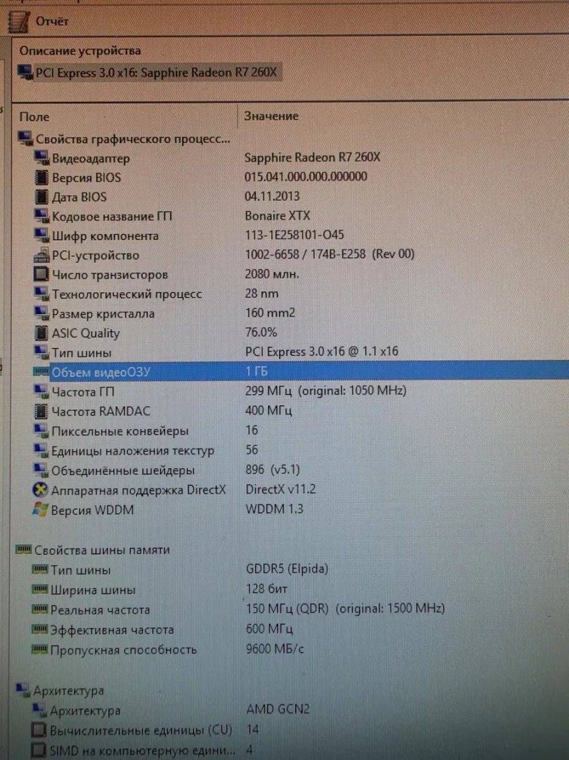 Sapphire Radeon R7 260X 1gb 128BIT GDDR5 dvi hdmi displayport Відеокарта Стан гарний — фото 5