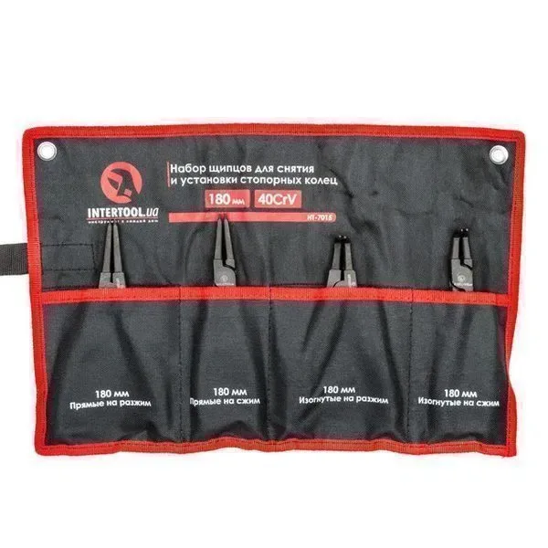 Съемник стопорных колец INTERTOOL HT-7015 круглогубцы для снятия колец — фото 5
