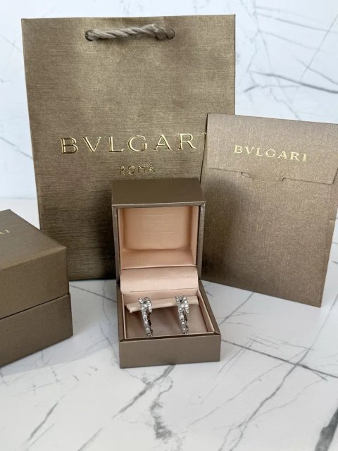 Сережки Bvlgari Serpenti, срібло 925 проби з покриттям родію(не темніє), серьги булгарі, кульчики, пусети, пусеты, серебро булгари змея, конго, кольца