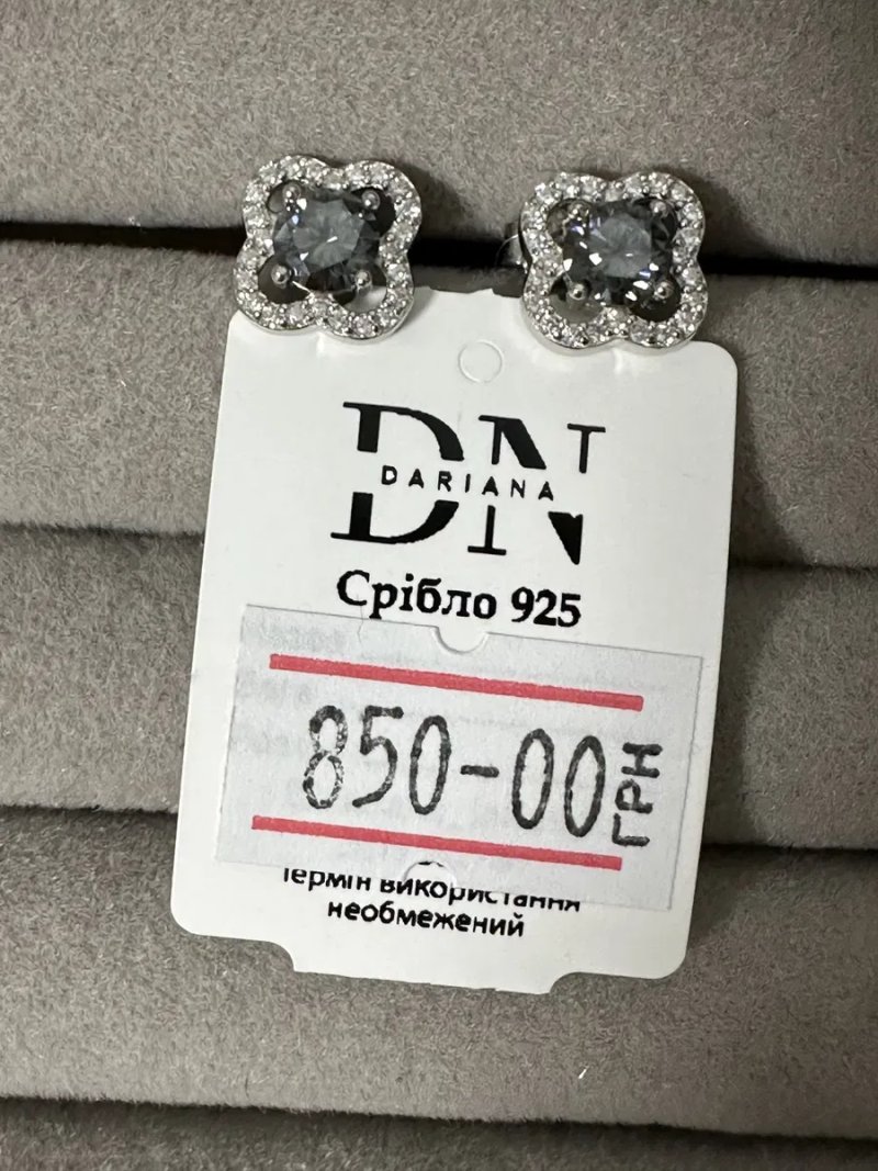 Сережки з муасанітами лабораторний діамант 0,5 Ct — фото 4
