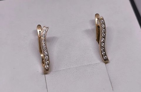 Серьги золотые Дорожки (3.19г)