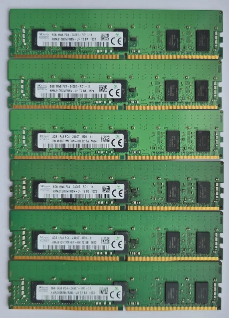 Серверна пам'ять 8Gb DDR4 ECC REG PC4-2400T PC4-2133P RDIMM — фото 2