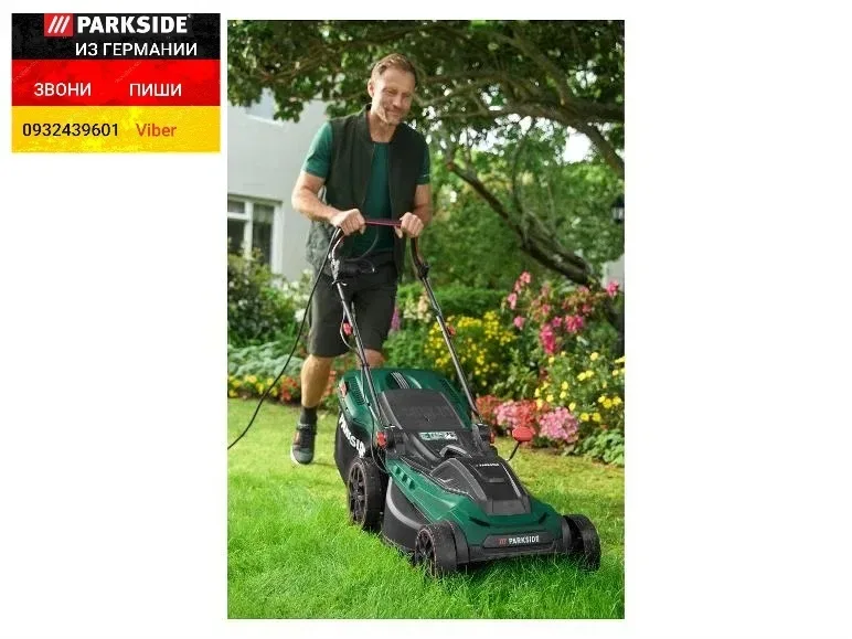 Сетевая електро газонокисилка 1800Вт из ГЕРМАНИИ Parkside PERM 1800 A1 мережева електрична газонокосарка — фото 4