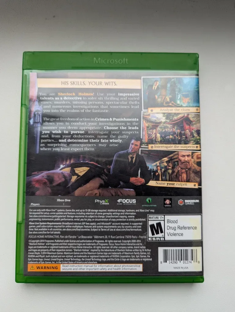 Sherlock Holmes Crimes and Punishment ігри игры диски на Xbox one series x s — фото 2