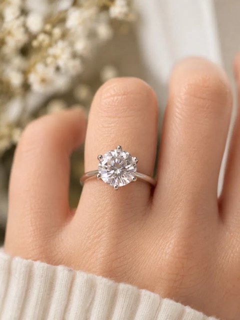 Шикарное Золотое кольцо с бриллиантом 1ct 750
