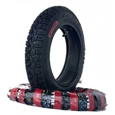 Шина з камерою 3.00-10 шипована Тайвань на скутер SC TYRE-124 — фото 2