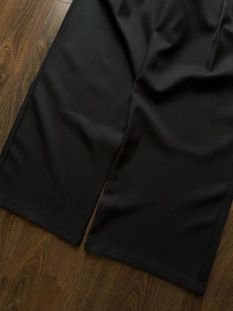Широкі Брюки Штани Чорні Класичні Baggy Беггі Y2K SK8 Jaded London Оверсайз Skater Wide Leg Stripped Suit Old Money Олд мані Буткати Елегантні Ділові — фото 3