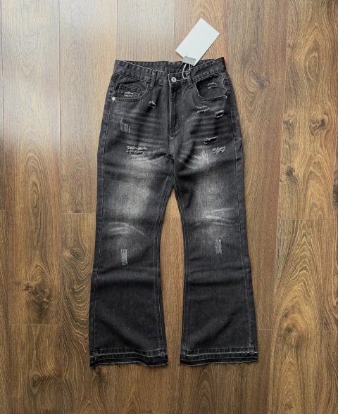 Широкі Джинси Flared Фларед Distressed Jaded London Штани Джинсові Baggy Чорні Темні Wide Leg Skater Y2K SK8 Беггі Баггі Washed Black