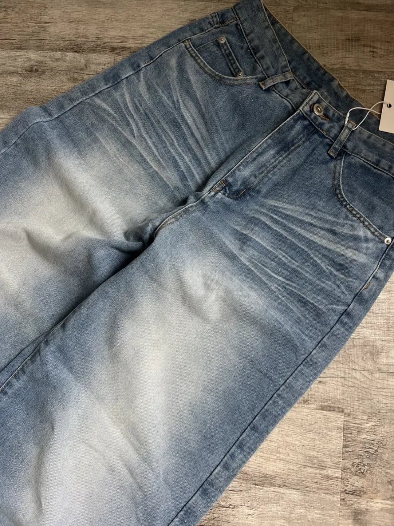 Широкі Джинси Jaded London Type Washed Вошед Штани Джинсові Baggy Голубі Блакитні Wide Leg Skater Y2K SK8 Racer Беггі Баггі Широкого крою — фото 3