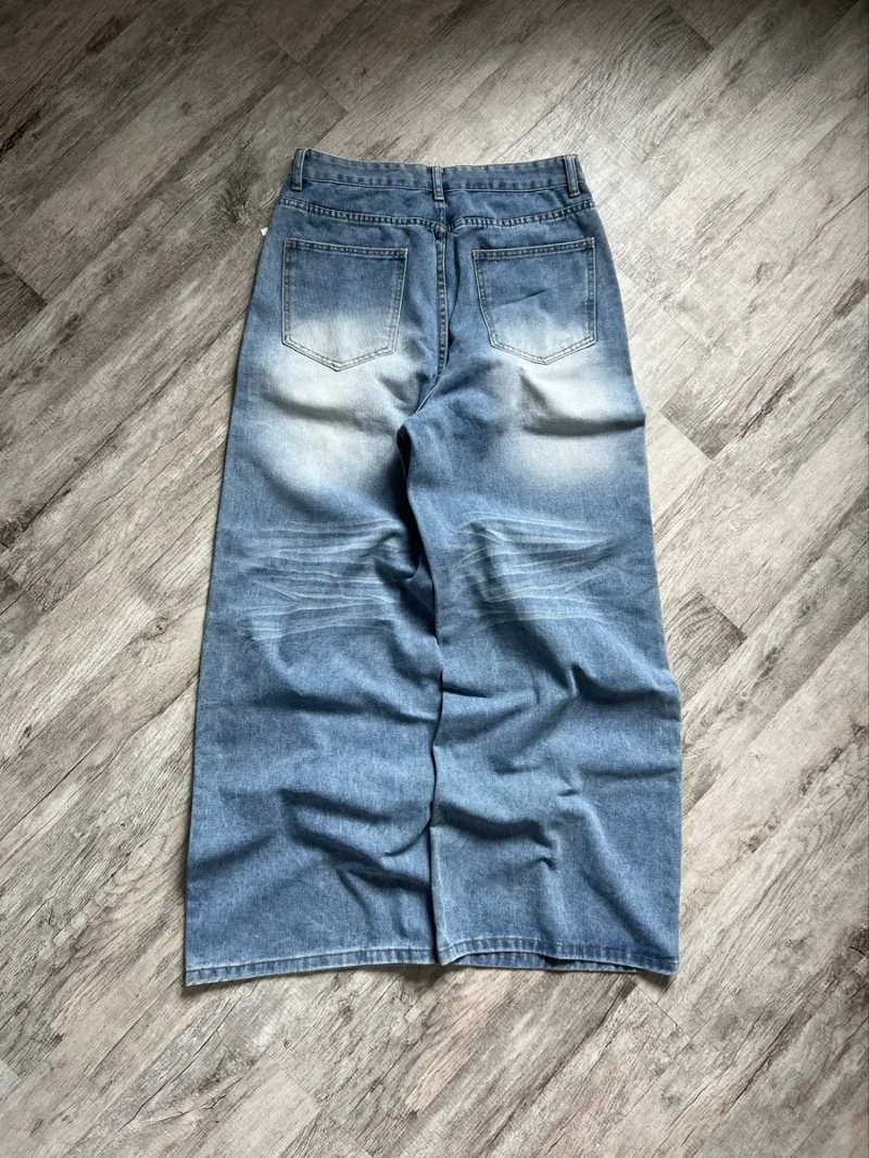 Широкі Джинси Jaded London Type Washed Вошед Штани Джинсові Baggy Голубі Блакитні Wide Leg Skater Y2K SK8 Racer Беггі Баггі Широкого крою — фото 5
