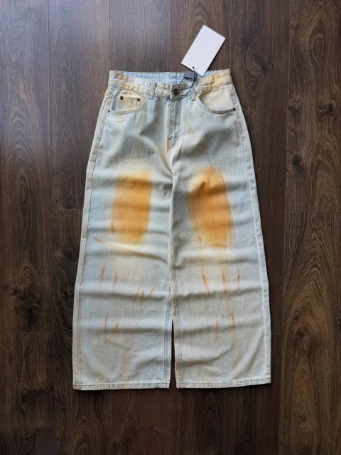 Широкі Джинси в Фарбі Jaded London Штани Джинсові в Краске Baggy Голубі Світлі Wide Leg Skater Y2K SK8 Беггі Баггі Washed Flared Фларед Баленса Тайп