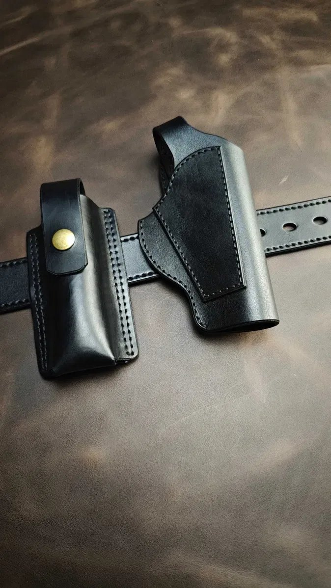 Шкіряна кобура на ремінь Beretta, Sig Sauer, GLOCK, CZ, Walther, H&K, ФОРТ, АПС, Colt, BREGER, Smith & Wesson — фото 6