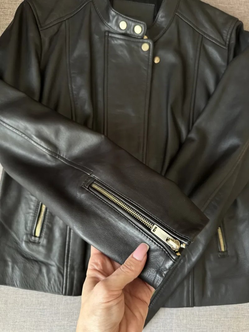 Шкіряна куртка Massimo Dutti — фото 2
