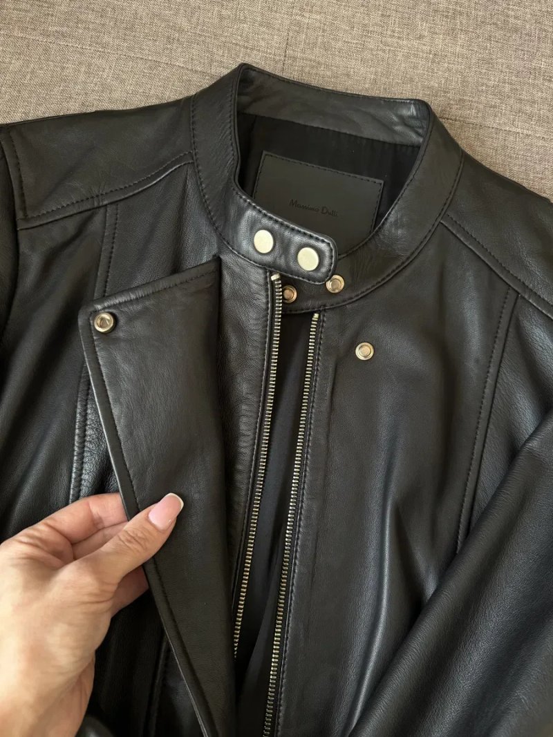 Шкіряна куртка Massimo Dutti — фото 3